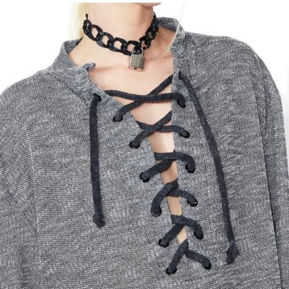 Daydream Nation Terry Dream Sweater Tie Pullover S - Picture 5 of 10